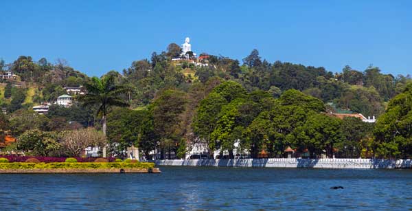 The White Buddha - kæmpen der overvåger Kandy på Sri Lanka